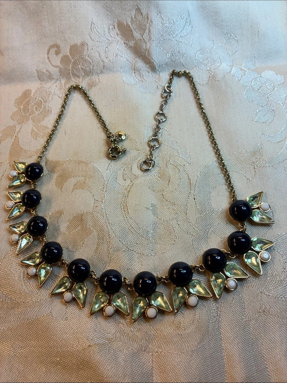 J. Crew Blue & Gold Statement Necklace